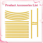 Wokceer 8FT Arch Backdrop Stand Gold Metal Wedding Arch Backdrop Stand - Image 5