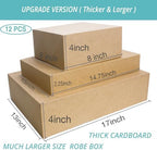 12 Rustic Kraft Gift Wrap Boxes with Lids for wrapping Large Clothes (Assorted sizes for wrapping Robes,Blankets, Coat, and Shirts) and 80 Different Occasion Tag Stickers for Graduations,Mother’s, Father’s Day,Birthdays, Baby Showers, Weddings Presents... - Image 2