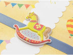 Midori 25368006 Celebration Bag, PC Gold Seal, Baby Shower, Wooden Horse Pattern - Image 4