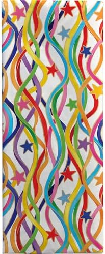 Jillson & Roberts 20" x 30" Printed Gift Tissue, Celebration Streamers (24 Folded Sheets) - Image 2