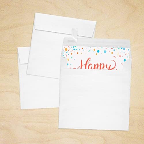 LUXPaper Square Invitation Envelopes | Peel & Press | 6 1/2" x 6 1/2" | Crystal Metallic | 80lb. Text | 250 Qty - Image 7