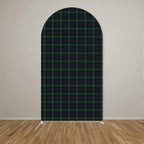Arch Backdrop Cover Tartan Plaid Baby Shower Arch Stand Stretchy Cover for Bear Theme Boys Birthday Party Fiesta Decorations (7.2x4ft Cover,Green27) - Image 2