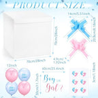 Kolldenn 28" Jumbo Gender Reveal Gift Box with Lid, Boy or Girl White Box - Image 2