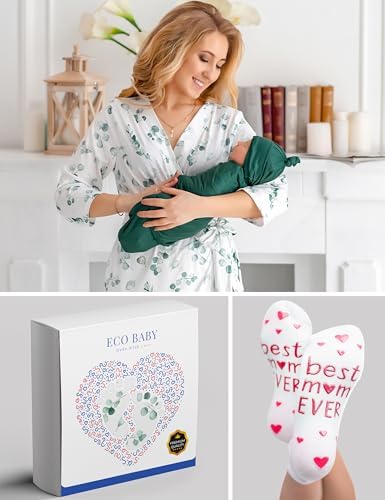 Mommy and Me Robe and Swaddle Set | Maternity Robe Matching Baby Girl, Boy - Image 6