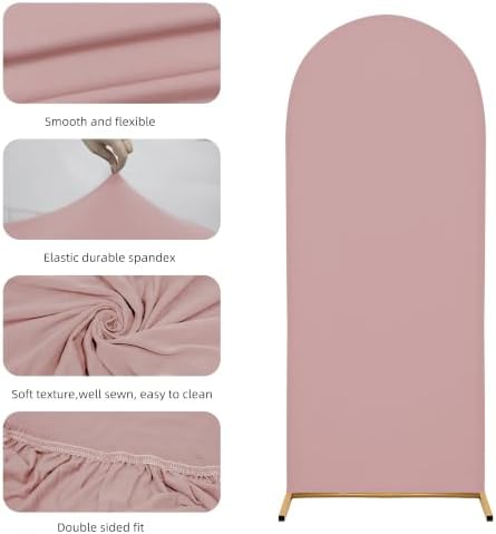 Set of 2 Wedding Arch Cover Stretchy Spandex Fabric Backdrop for Arch Stand - Image 5