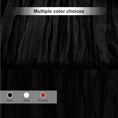 6 Pack Black 35x120 Inch Cheesecloth Table Runner - Image 6