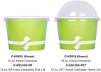 Karat [12oz - 1000 ct] Paper Ice Cream Cups & Soup Bowls for Hot/ Cold Food - Ideal for Soup, Ice Cream, Gelato, Yogurt and Snacks - Green - Image 4