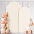 Ledido 6FT 7.2FT 2Set Beige Arch Backdrop Cover Party Decoration by Ledido