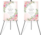 Easel Stand for Wedding Sign & Poster 63'' Easels for Display Portable Art Easel for Floor Adjustable Metal Easel Black 2 Pack by DDEAT