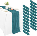20 Pack Cheesecloth Table Runner 17 x 108 Inch, Teal by REWOMC
