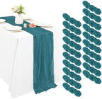 20 Pack Cheesecloth Table Runner 17 x 108 Inch, Teal by REWOMC