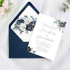 PONATIA 50 PCS/Pack A7 Envelopes, Navy Blue Euro Flap Liner 5x7 Envelopes - Image 6