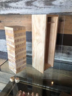 WE Games Custom Engraved Wood Block Party Game in Wooden Case, Guest Book Alternative for Wedding, Graduation, Baby Shower, Retirement Party - 12 inches Tall in Box, Clear Acrylic Lid - Image 3