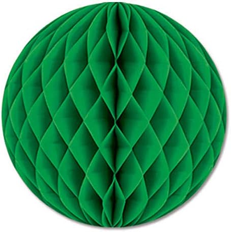 Beistle 24-Piece Tissue Balls in Green, Decorative Ceiling/Wall Hanging for Birthday, Bridal/Baby Shower, Anniversary, Events, Parties, 12" - Image 2