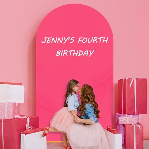 Neatsure Arch Backdrop Stand and Cover Set, 7.2FT Metal Photo Balloon Arch Backdrop Stand for Wedding Birthday Party Baby Shower Ceremony Graduation Decoration, Fushia - Image 4