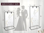 OLEEK Adjustable wedding welcome sign stand - Customizable design bundle for linen sign stand - wedding sign holder - welcome wedding sign - wedding signage with 6 Leather Hanging straps - Image 2