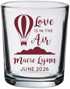 Personalized Love is in the Air Hot Air Balloon Baby Shower Favor votives, Favors for Guests in Bulk, Custom votives for Baby Showers, Diaper Parties, Gender Reveals, & More! by Custom