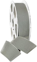 Morex Ribbon Nylon, 1 1/2 inches by 11 Yards, Grey, Item 01240/10-433 Nylvalour Velvet Ribbon, 1 1/2" x 11 yd, by MorexRibbon