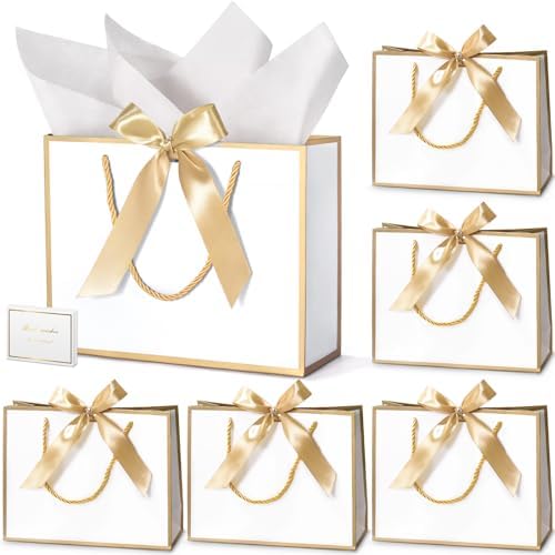 DOYIDE 30 Pcs Thank You Gift Bags with Tissue Paper & Handles, 9x7x3.1inch by DOYIDE