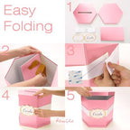 ROSEGLD Pink Card Box, Card Receiving Box with Ribbon 14x12x12 Inches - Image 5