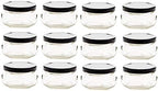 Nakpunar 12 pcs 3.3 oz Glass Tureen Jars with Black Lids -100ml by Nakpunar