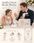 Audio Guest Book Phone, Wedding Guest Book Alternative, White - Image 6