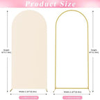 Wokceer 6FT Arch Backdrop Stand and Cover Set,Arch Stand with Beige Cover - Image 2