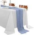 30 Pack Dusty Blue Cheesecloth Table Runner 9FT Rustic Sheer Table Runners 17x108 Inch Gauze Boho Runner for Wedding Bridal Baby Shower Birthday Party Table Decorations by Cupuamon