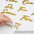 24 Pcs Gold Acrylic Cursive Wedding Table Numbers 1-24 - Image 2