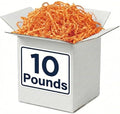 BOX USA Orange Crinkle Paper Filler (10lb) - Shredded Paper for Basket Stuffing, Shipping, Packaging, Confetti, Crafts & Holidays - Crinkle Cut by BOXUSA