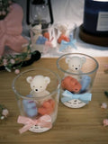 Gender Reveal Candles with Teddy Bear Baby Shower Set of 12 by Unknown