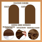 Set of 2 Arch Backdrop Covers Brown Cream(7.2Ft, 6Ft), 2-Sided Spandex Fitted Round Top Chiara Arch Backdrop Stand Covers for Baby Shower Wedding Birthday Party Decor Supplies (Only Cover) - Image 6