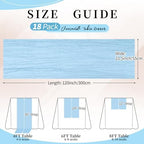 18 Pack Baby Blue Cheesecloth Table Runner 21.5x120 Inch,Semi Sheer Boho Gauze Cheese Cloth Fabric Table Runners 10 FT Long for Wedding Party Baby Shower Birthday Home Decor Holiday Decorations - Image 3