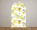 Honey Bee Arched Fabric Backdrop Covers Honey Honeycomb Arch Stand Cover for Baby Shower Birthday Decoration(Only Cover) - Image 2