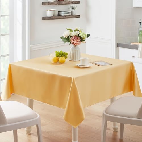 6 Pack Satin Table Cover Rectangle, Gold, 60 x 102 Inches - Image 6