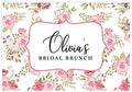 Andaz Press Custom Personalized Disposable Paper Placemats, 12 x 18 Inch, Set of 25, Custom Bridal Brunch Pink Floral, Tableware, Dining, Tabletop, Table Setting for Bridal Shower, Bridal Brunch by AndazPress