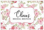 Andaz Press Custom Personalized Disposable Paper Placemats, 12 x 18 Inch, Set of 25, Custom Bridal Brunch Pink Floral, Tableware, Dining, Tabletop, Table Setting for Bridal Shower, Bridal Brunch by AndazPress