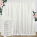 40 ft x 10 ft Wrinkle Free Ivory Backdrop Curtain for Wedding Parties, Polyester Ivory Photo Backdrop Drapes 8 Panels 5x10ft for Baby Shower Photoshoot Engagement Birthday Party Photography Background by Outpain