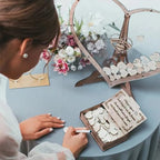 Toutrop Wedding Guest Book Alternative Wedding Decor Drop Heart Guestbook Wooden Heart Shape Guest Drop Box Table Decoration - Image 3
