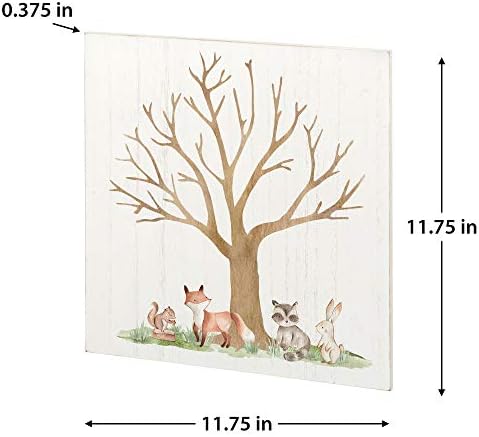Lillian Rose Woodland Baby Shower Guest Book Alternative with Ink Pad, Cream, 11.75 x 11.75 x 0.375" - Image 2
