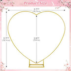6.7FT Heart Arch Stand for Proposal Heart Shaped Metal Balloon Arch Kit Gold Wedding Heart Arch Backdrop Stand for Ceremony, Valentine's Day, Baby Shower, Birthday Party Decorations - Image 2