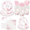 LemonRoad 175 Pcs Pink Sea You Soon Baby Shower Party Supplies Set Under The Sea Party Including Disposable Paper Plates Napkins Cups Spoons Forks Suitable for Beach Weddings Bachelorette by Unknown