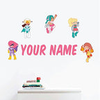 Oliver's Labels Premium Name Wall Decals - Matte Finish Personalized Wall Art for Kids' Rooms & Nurseries (Superheroines) - Image 2