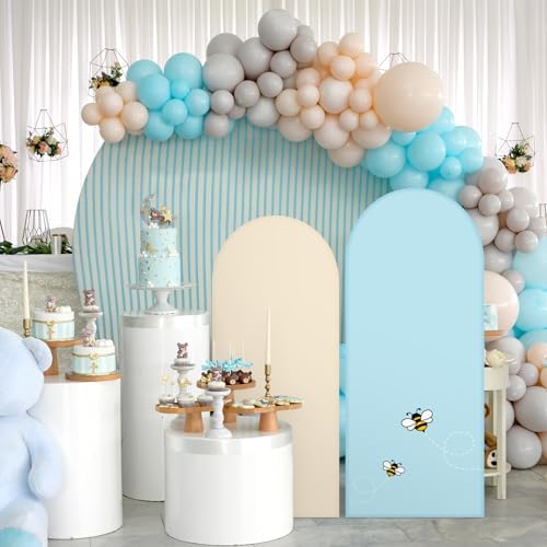 3 Pcs Baby Shower Arch Backdrop Cover Baby Shower Photo Background Decor - Image 5