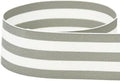 7/8" Gray & White Taffy Striped Grosgrain Ribbon - 100 Yards - USA | American Made by TheRibbonFactory%C2%AE