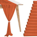 12 Pack Terracotta Table Runner 10ft Romantic Chiffon Table Runner for Wedding Baby Shower and Birthday Party Cake Table Decorations(120 x 12 in) by Unknown