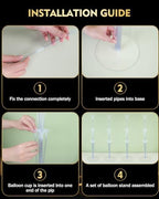 Bezente Pro Series Balloon Stand Kit Set of 4, Balloon Sticks Holder with 9 Inch Base for Table, Reusable Multi-Rod Centerpiece Stand for Wedding Birthday Baby Shower Party Decor(No Balloon) - Image 5