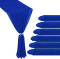 6 Pack 10Ft Royal Blue Chiffon Table Runner 29x120 Inches Sheer Fabric Table Runner Romantic Wedding Runner for Thanksgiving Christmas Bridal Shower Decorations（Royal Blue） by JALANCY