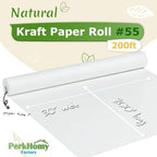 PerkHomy 30" x 2,400" (200') White Kraft Paper Roll for Craft Bulletin Board Paper Art Table Covering Crafting Gift Wrapping Bouquet Packing Parcel 80GSM 55LB (White, 30" x 200') - Image 2