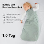 BubblePanda Rayon Made from Bamboo Sleep Sack 6-12 Months Baby 1.0 Tog - Image 2